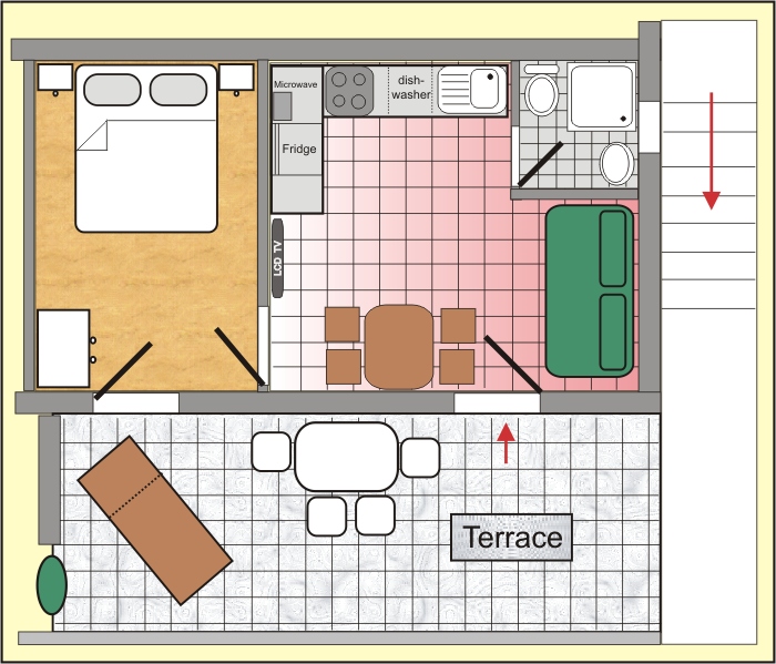 Dora Apartments Rab Apartment A2 30 + 16 m2